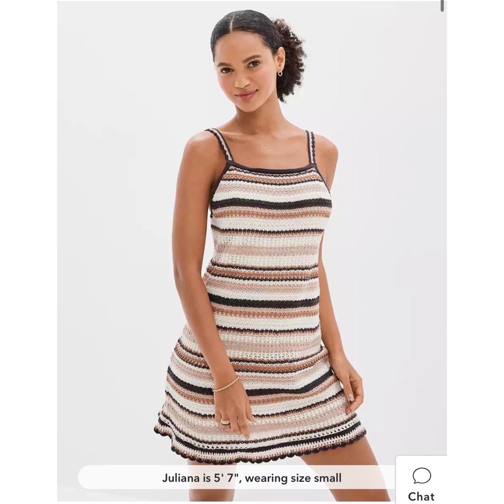 NWT American Eagle Striped Crochet Sweater
Dress Size Medium